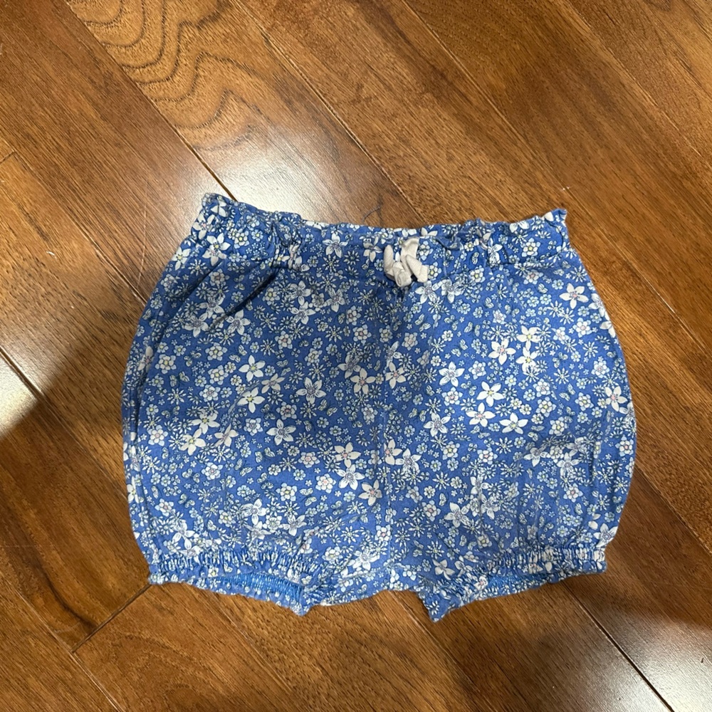 First Impressions Blue Floral Kids Shorts